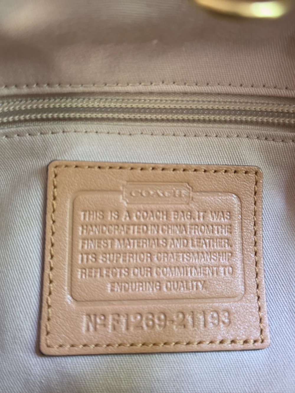 Coach Legacy Pocket Duffle Glove-Tanned Leather Shoulder Bag Style 21193 Like Ne